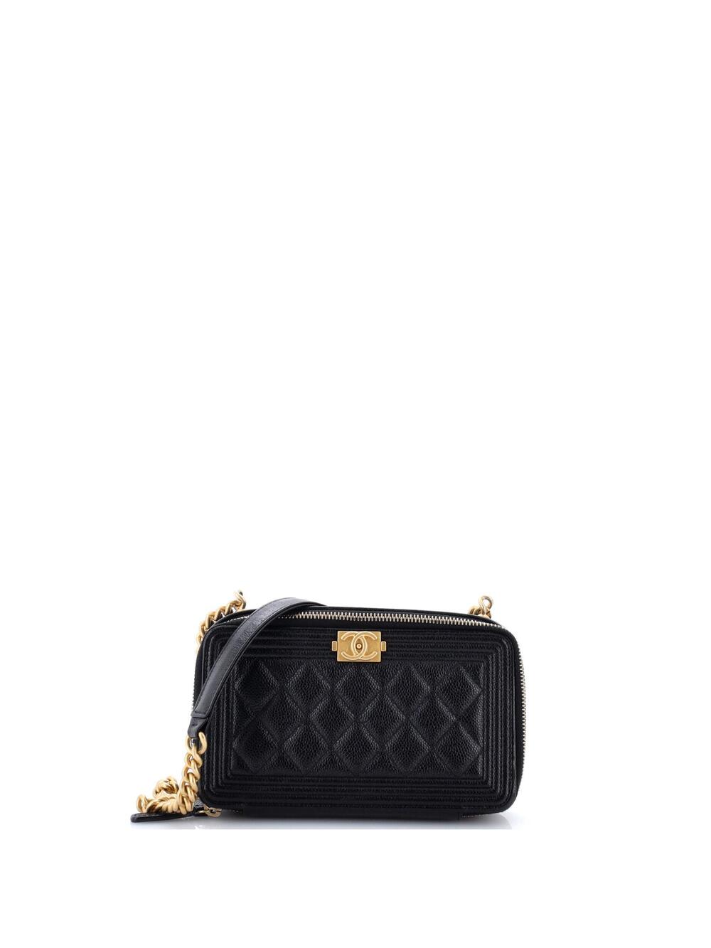 Chanel Boy Double Zip Clutch With Chain #343364C27B